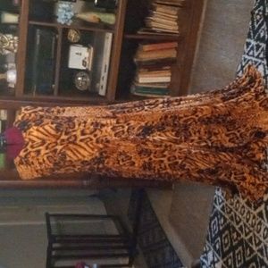 Leopard skin full length dress